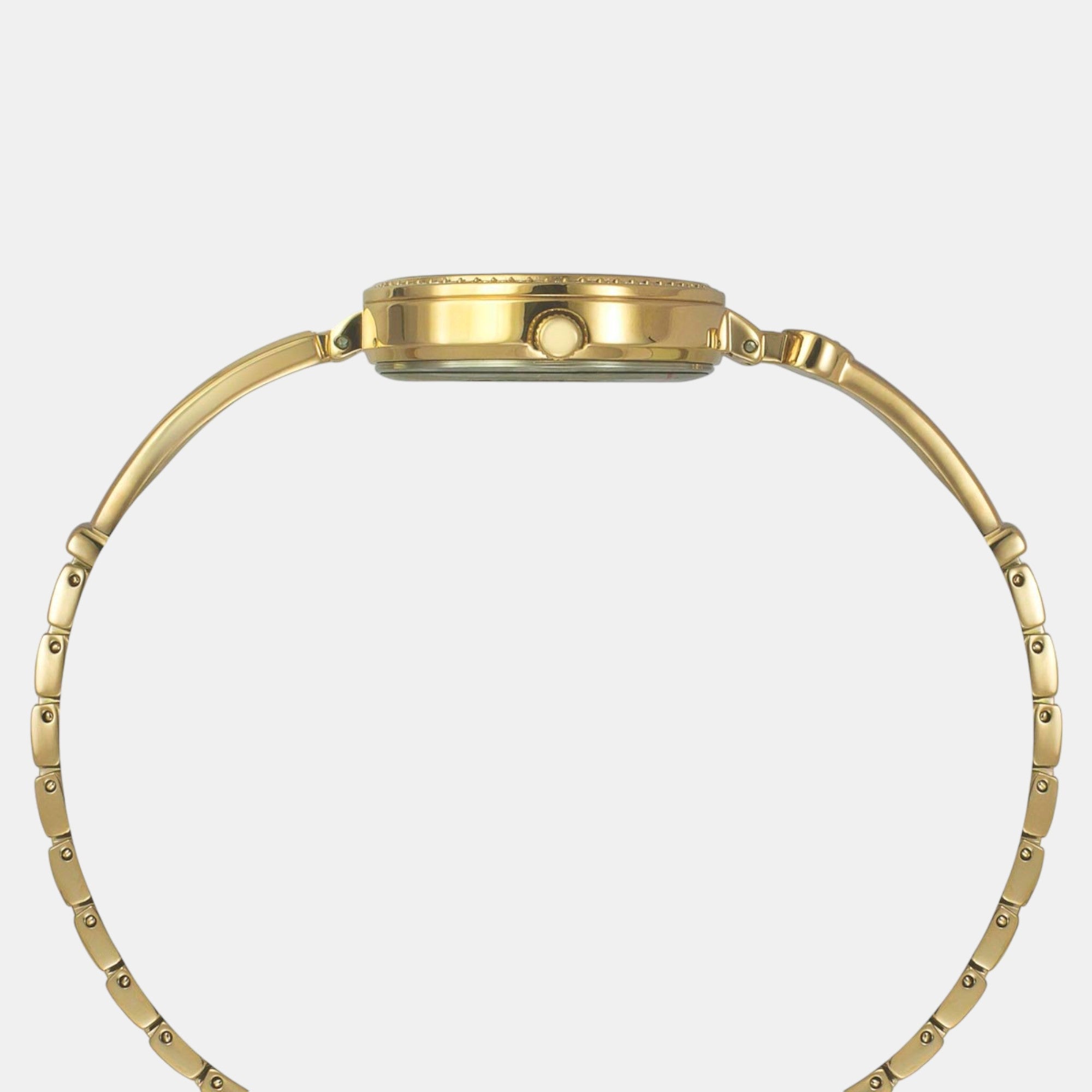 Fria Women Quartz Silver Dial Analog Brass Watch TWEL18405