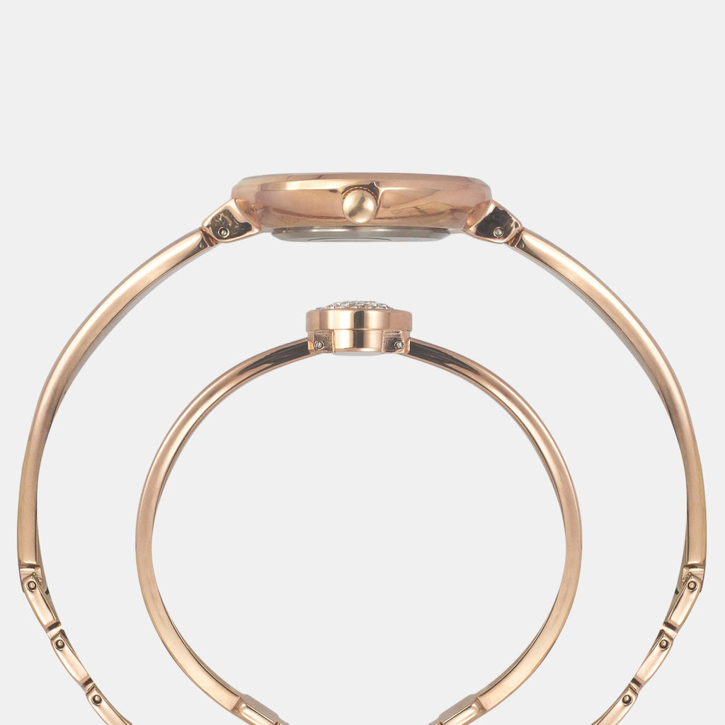 Fria Women Quartz Rose Gold Dial Analog Brass Watch TWEL18502