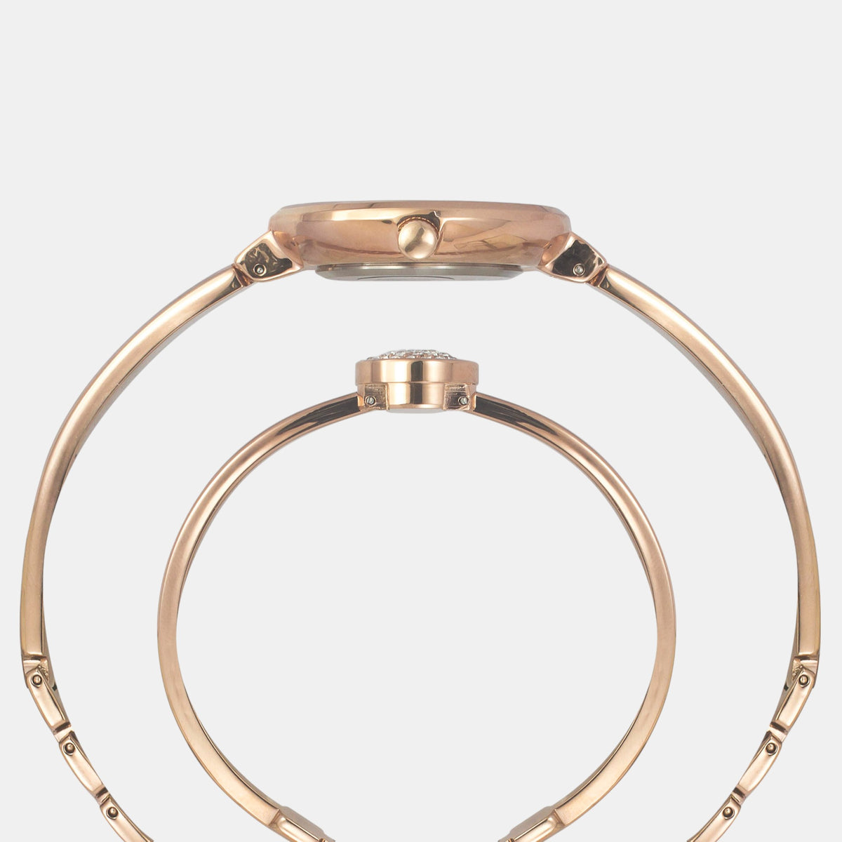Fria Women Quartz Rose Gold Dial Analog Brass Watch TWEL18502