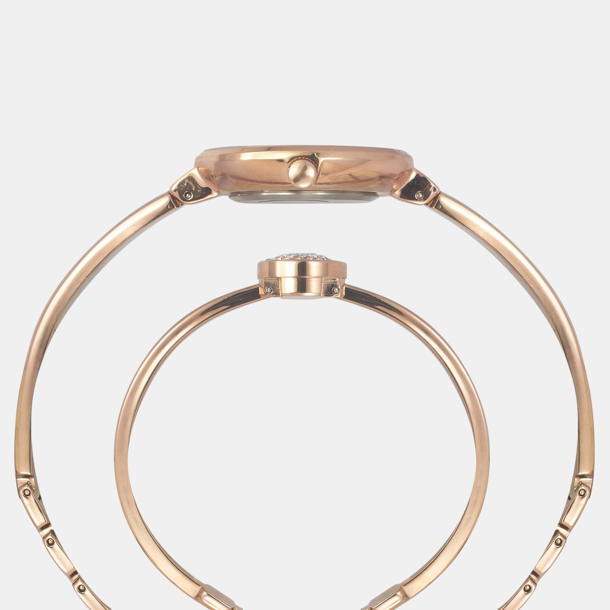 Fria Women Quartz Rose Gold Dial Analog Brass Watch TWEL18502