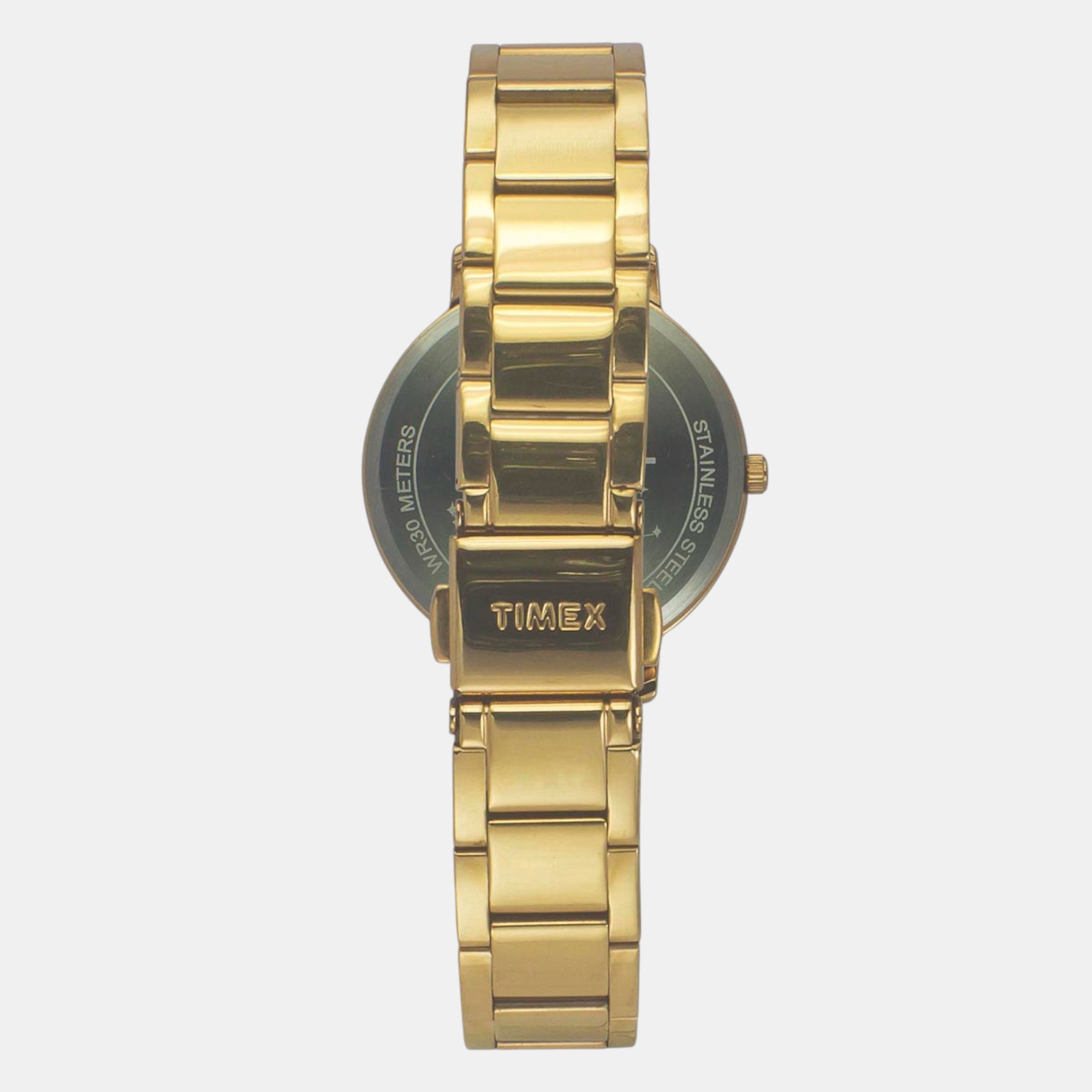 Fashion Women Quartz Green Dial Multi-Function Stainless Steel Watch TWEL18700