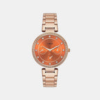 Timex Round Orange Chronograph watch