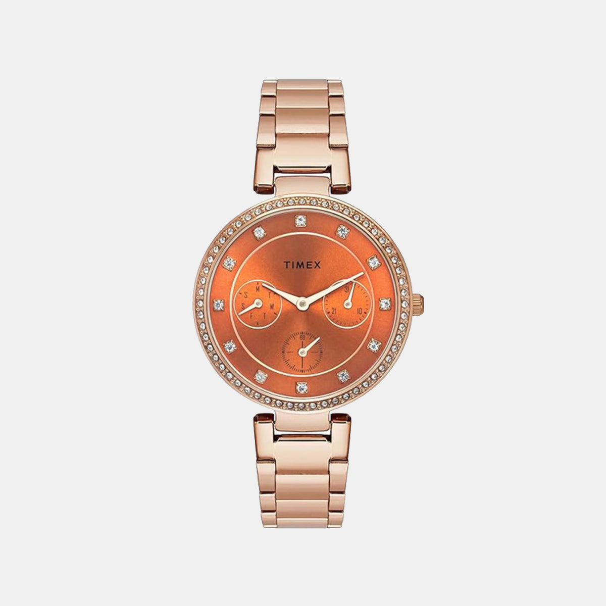 Timex Round Orange Chronograph watch