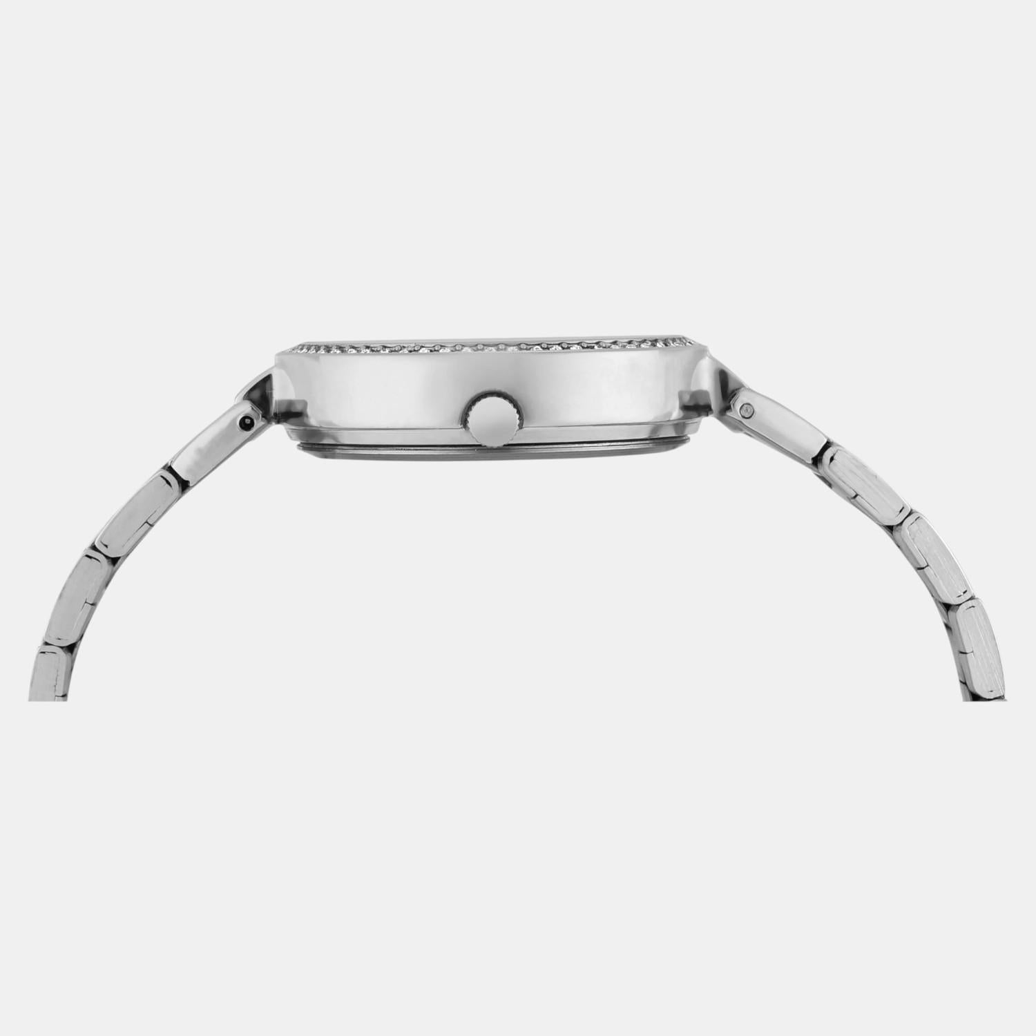 Fashion Women Quartz Red Dial Multi-Function Stainless Steel Watch TWEL18704