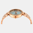 Fashion Women Quartz Blue Dial Multi-Function Stainless Steel Watch TWEL18705