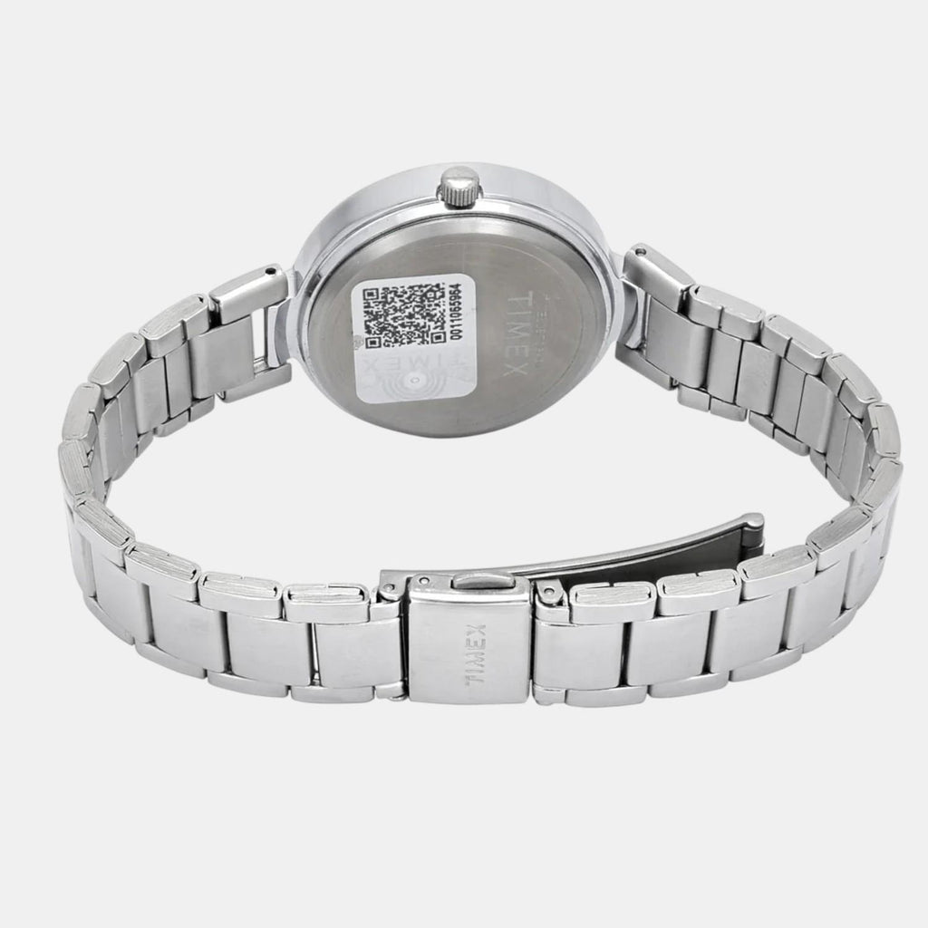 Fashion Women Quartz Teal Dial Multi-Function Stainless Steel Watch TWEL18706