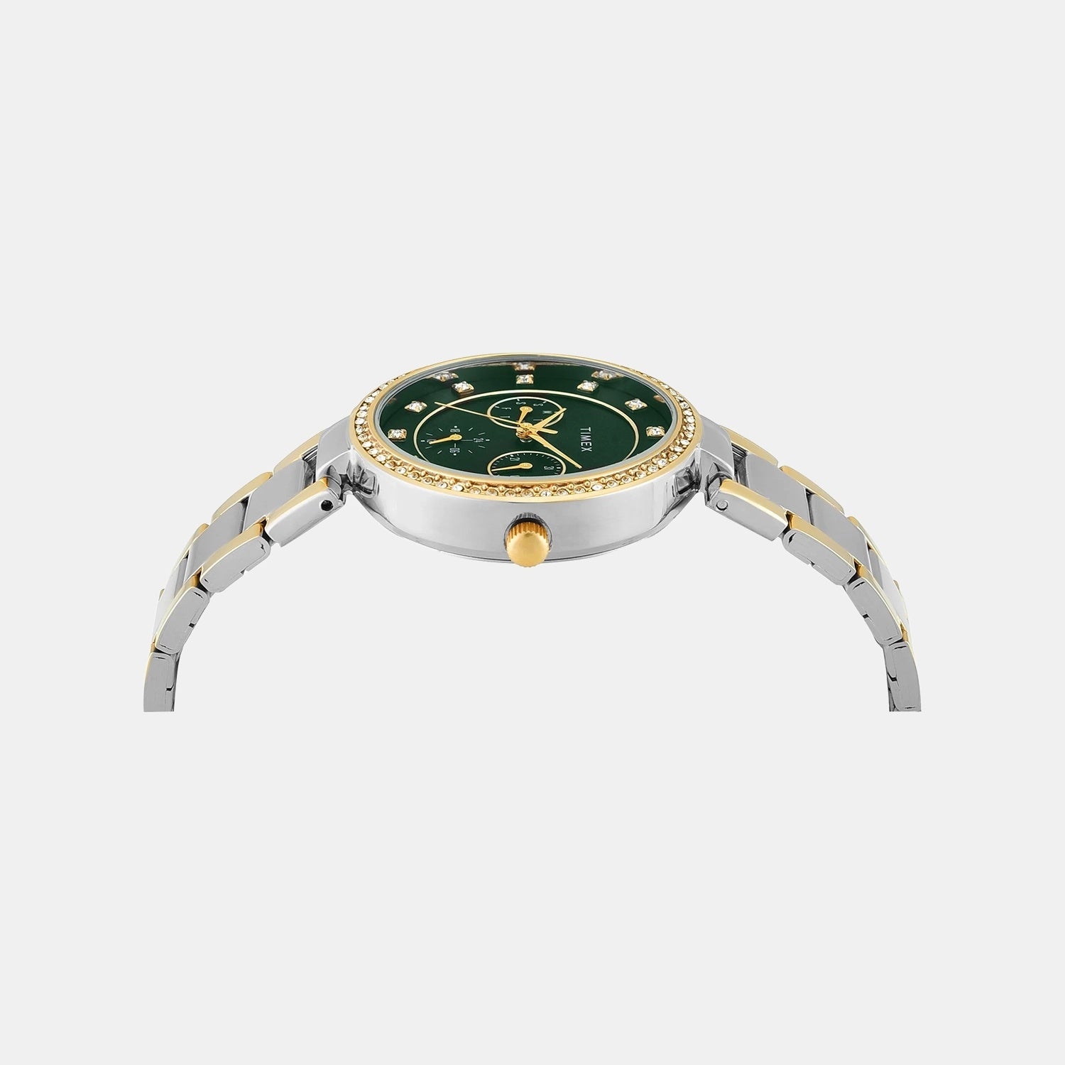 Trendline Women Quartz Green Dial Analog Stainless Steel Watch TWEL18710