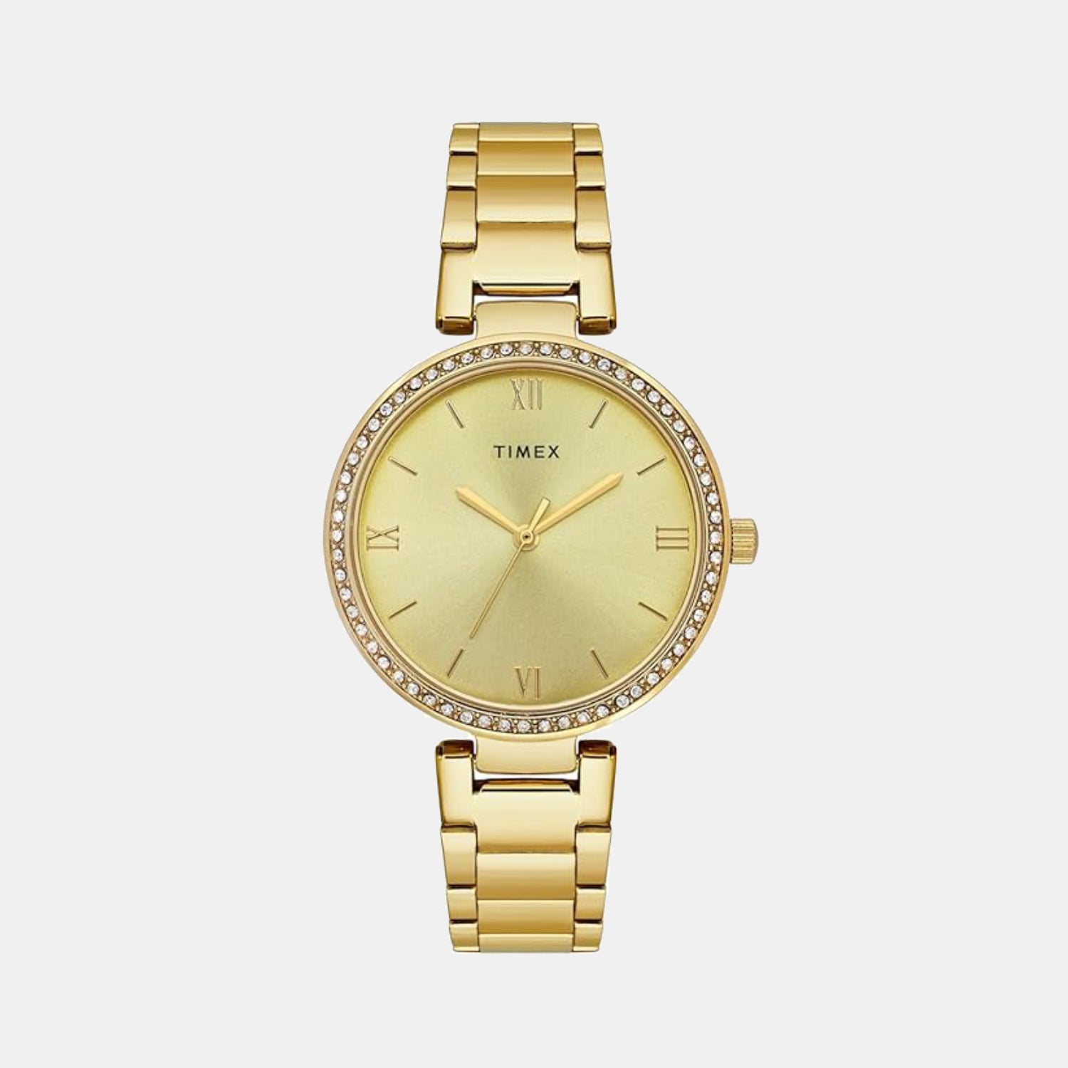 Trendline Women Quartz Champagne Dial Analog Stainless Steel Watch TWEL18712