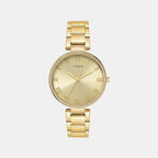 Fashion Women Quartz Champagne Dial Analog Stainless Steel Watch TWEL18715