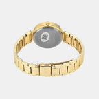 Fashion Women Quartz Champagne Dial Analog Stainless Steel Watch TWEL18715