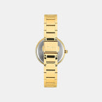 Fashion Women Quartz Champagne Dial Analog Stainless Steel Watch TWEL18715
