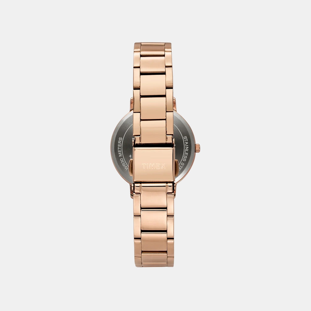 Trendline Women Quartz Brown Dial Multi-Function Stainless Steel Watch TWEL18721