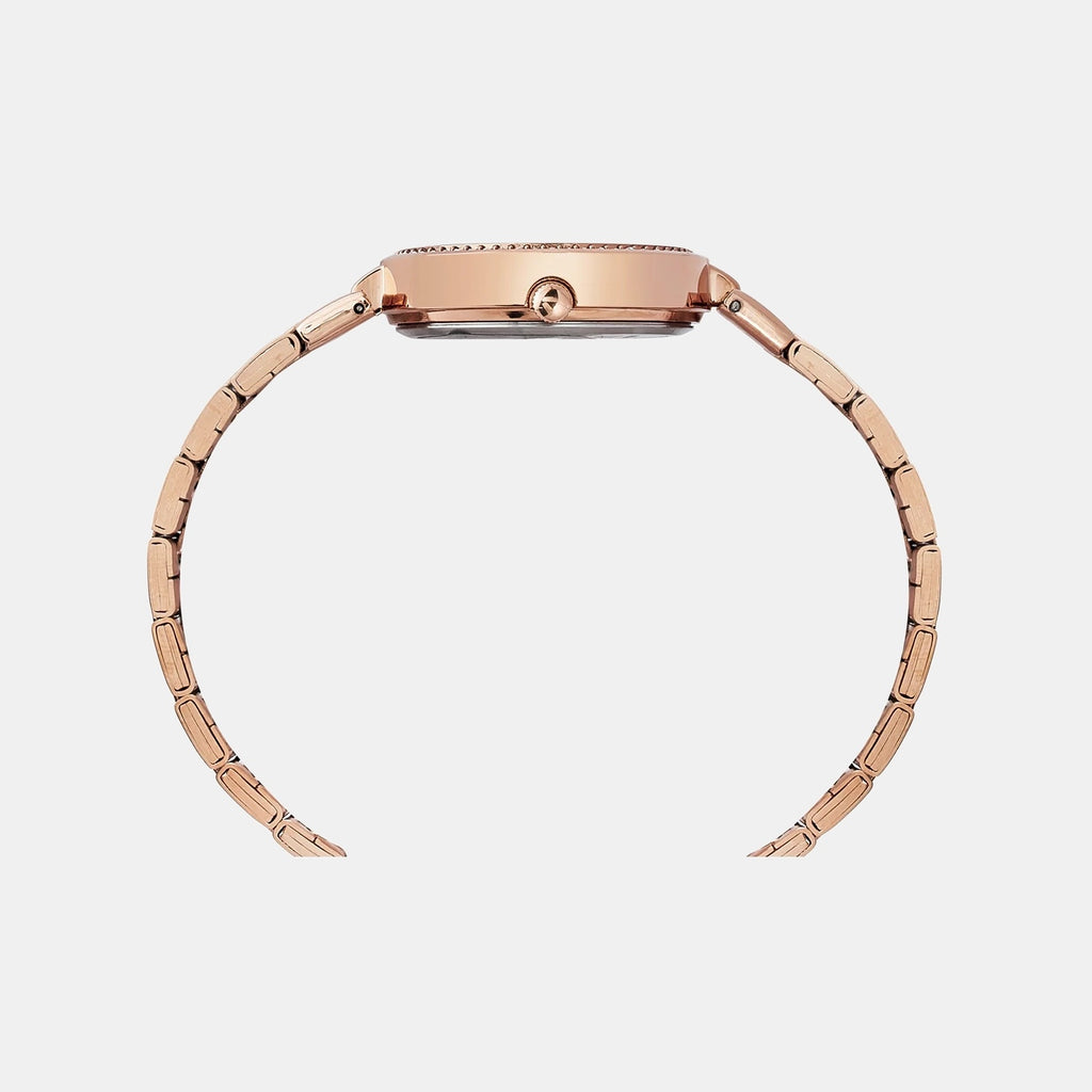 Trendline Women Quartz Brown Dial Multi-Function Stainless Steel Watch TWEL18721