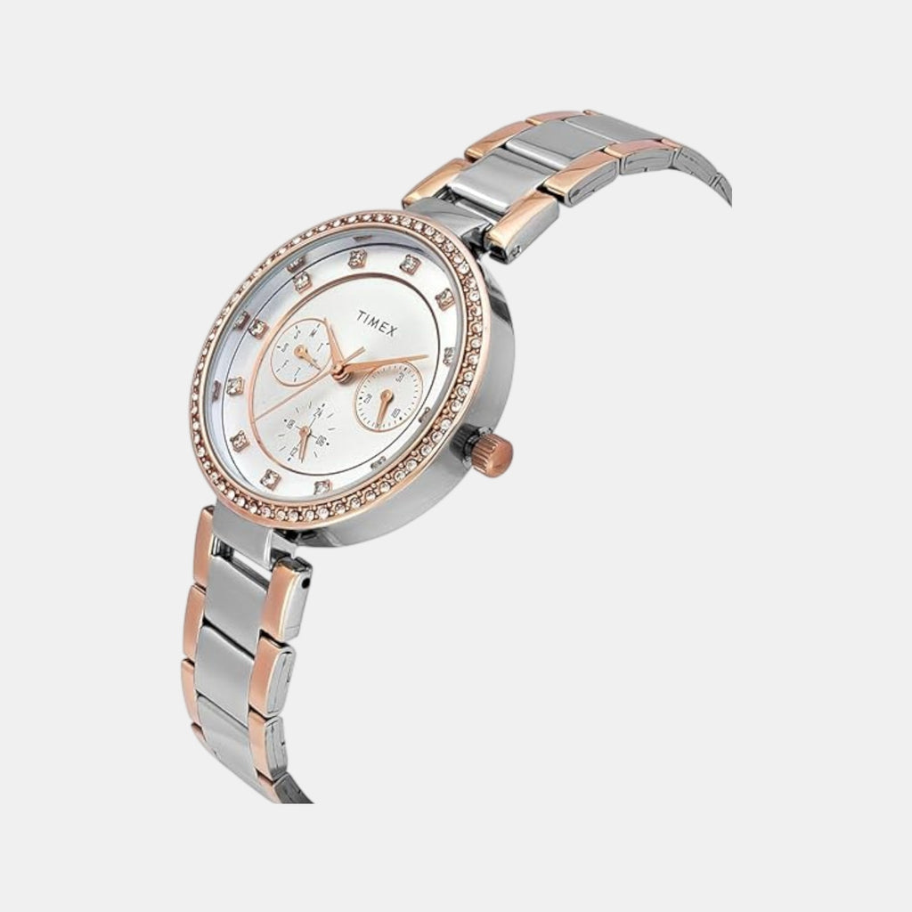 Trendline Women Quartz Silver Dial Multi-Function Stainless Steel Watch TWEL18723