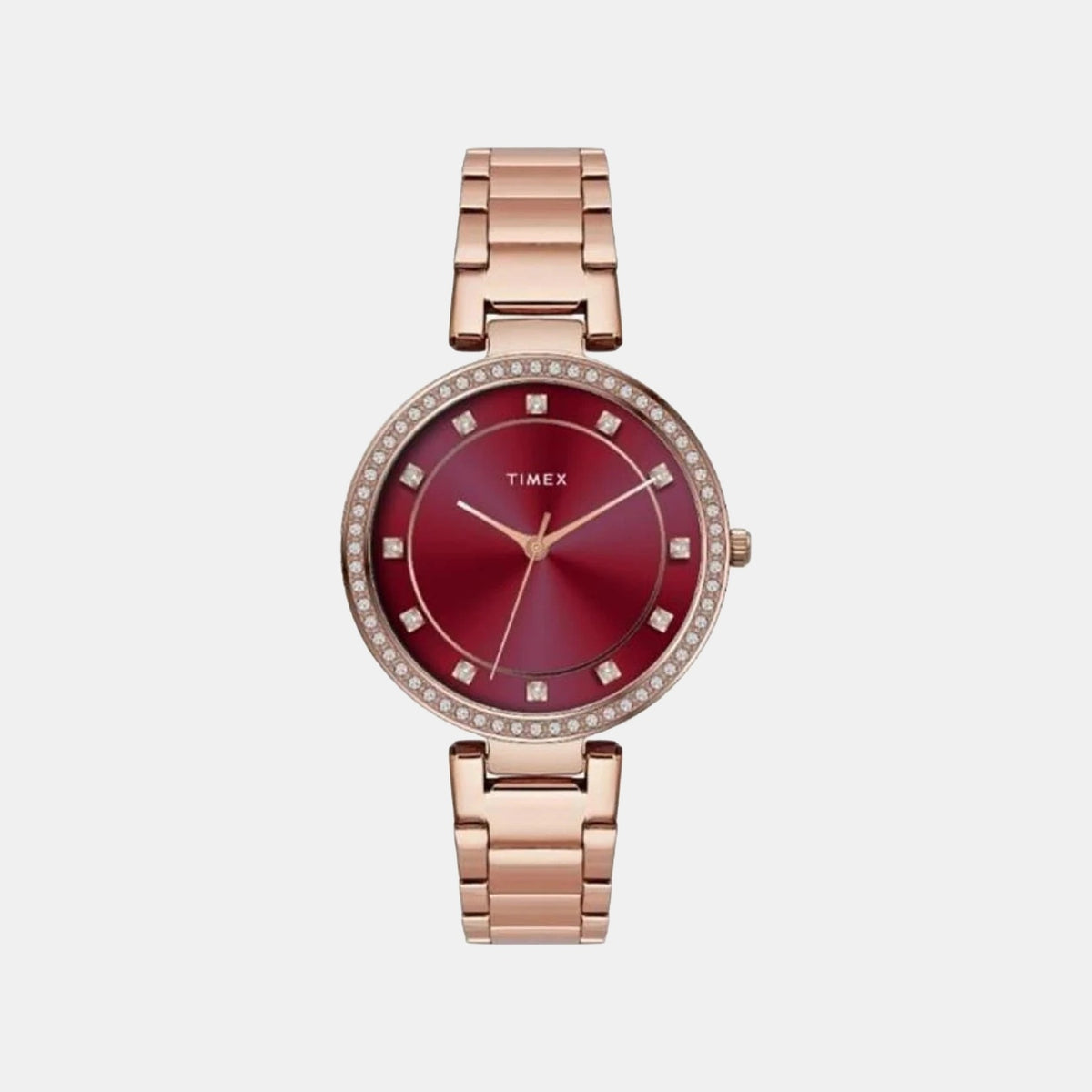 Trendline Women Quartz Red Dial Analog Stainless Steel Watch TWEL18724
