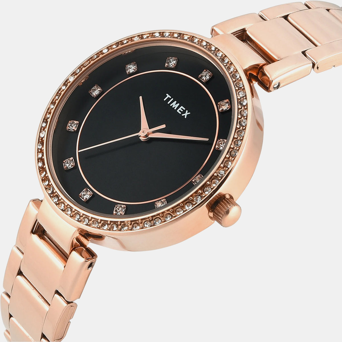 Trendline Women Quartz Black Dial Analog Stainless Steel Watch TWEL18725