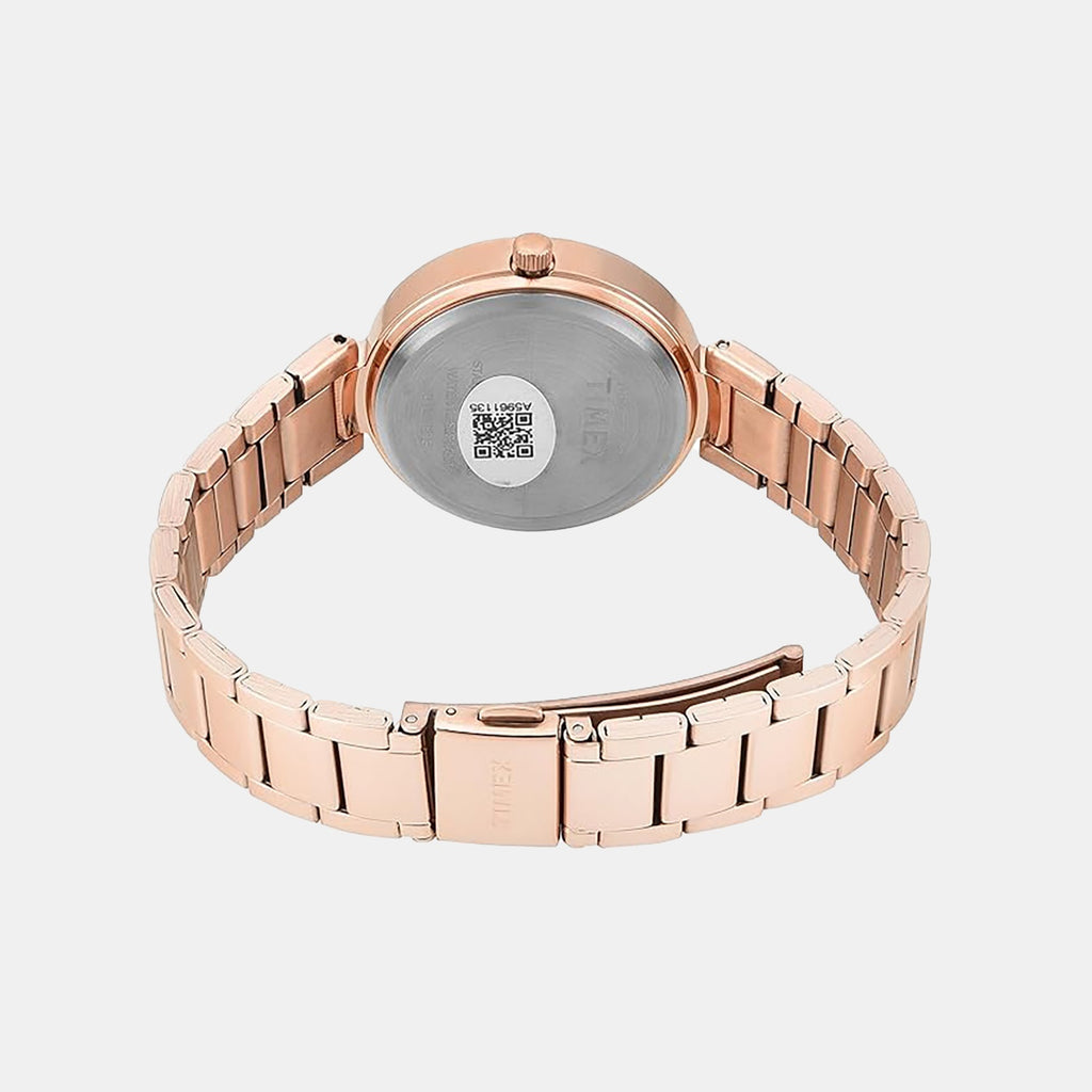 Fashion Women Quartz Purple Dial Analog Stainless Steel Watch TWEL18726