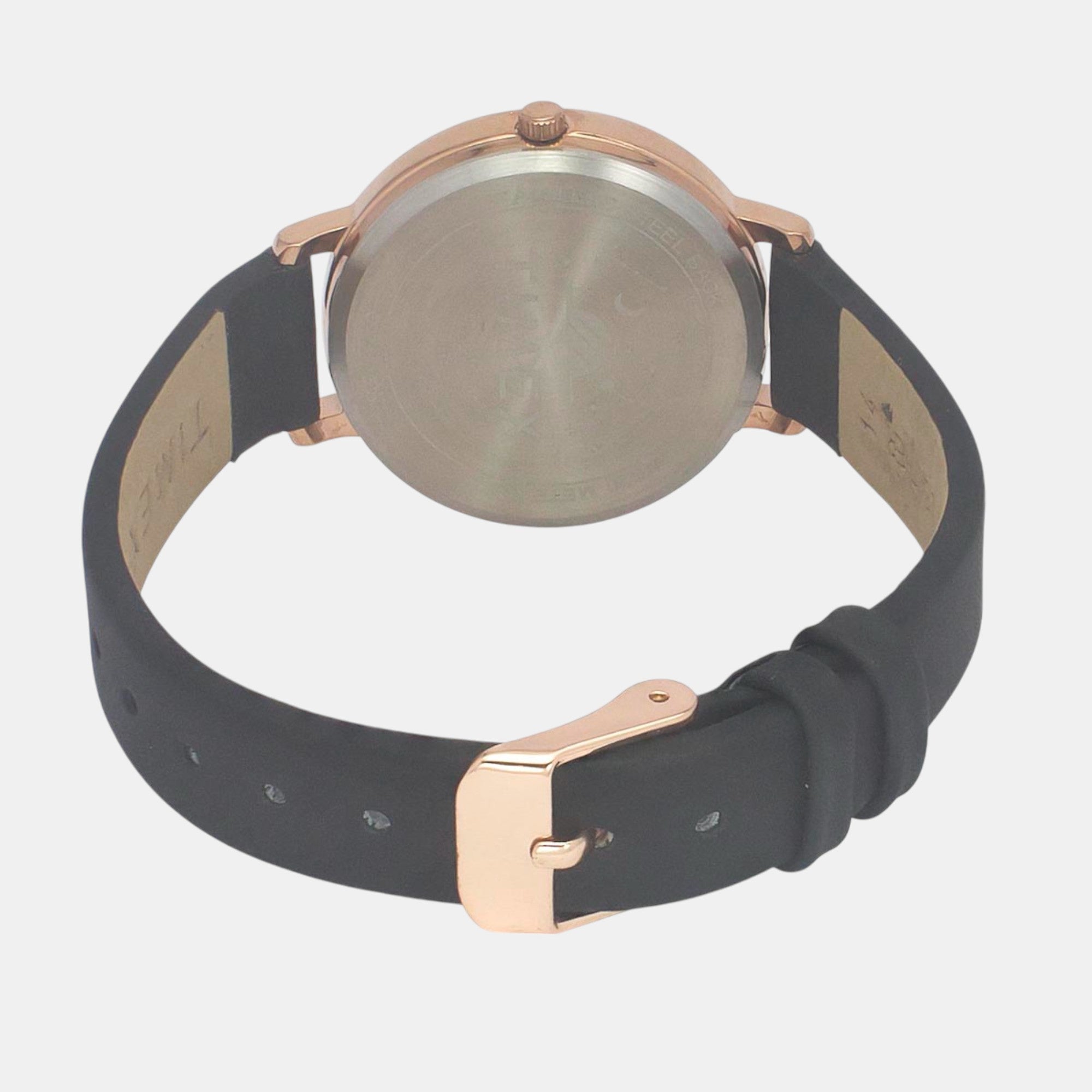 Fashion Women Quartz Black Dial Analog Leather Watch TWEL19101