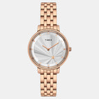 Fashion Women Quartz Silver Dial Analog Stainless Steel Watch TWEL19102