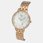 Fashion Women Quartz Silver Dial Analog Stainless Steel Watch TWEL19102