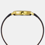 Fashion Women Quartz Green Dial Analog Leather Watch TWEL19104