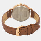 Fashion Women Quartz Silver Dial Analog Leather Watch TWEL19105