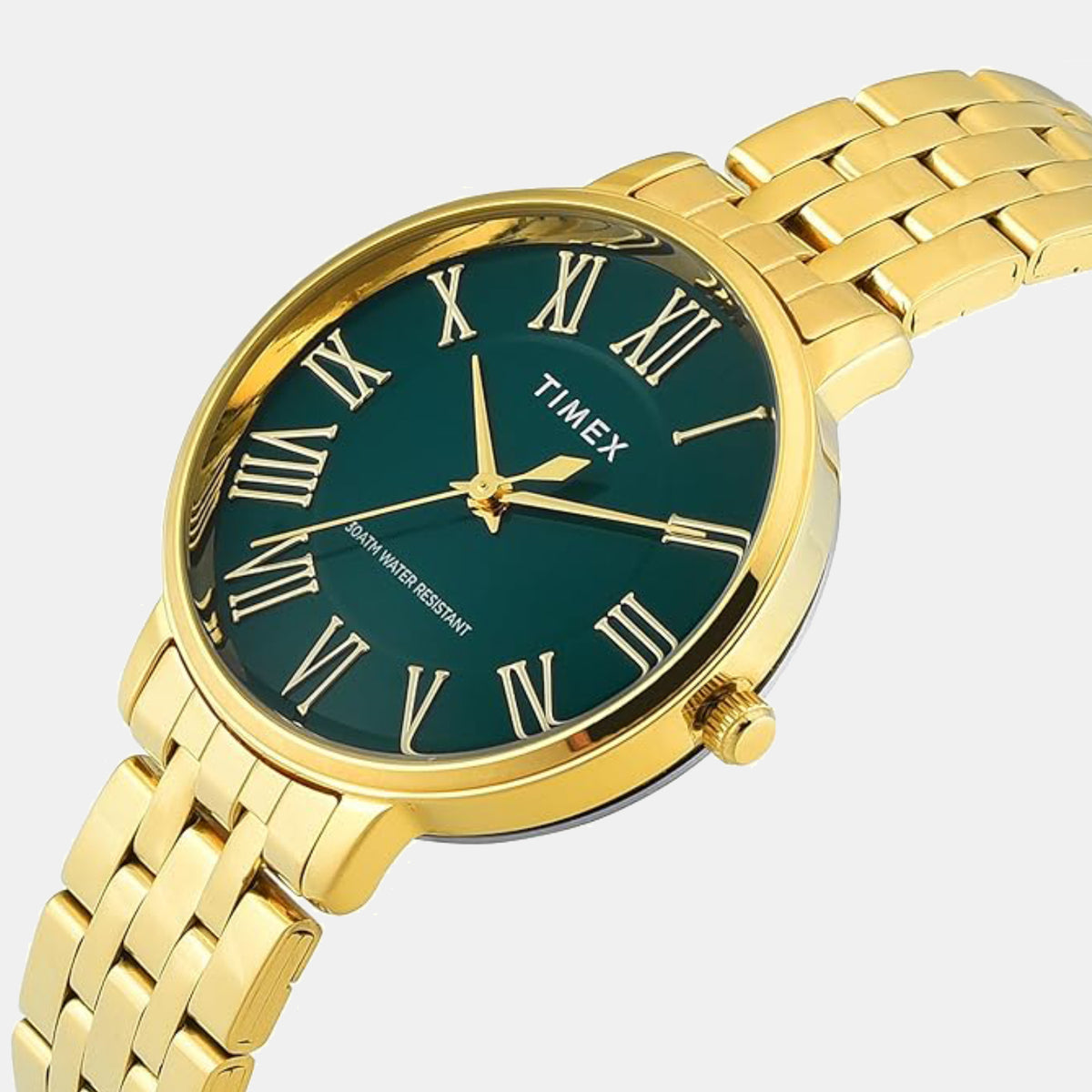 Trendline Women Quartz Green Dial Analog Stainless Steel Watch TWEL19106