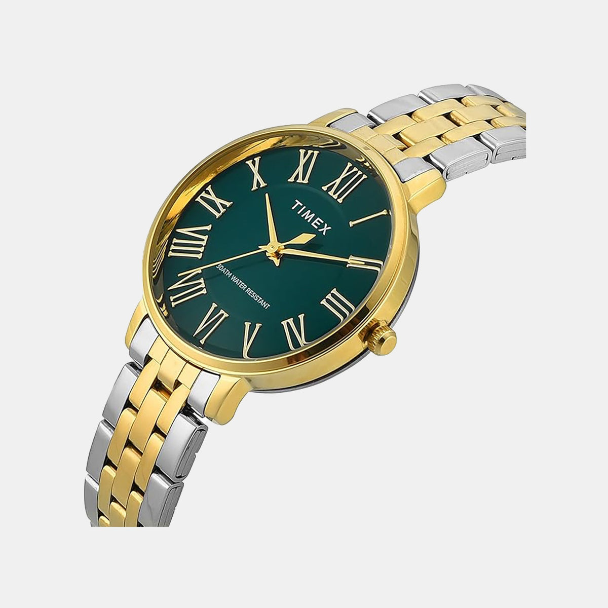 Trendline Women Quartz Green Dial Analog Stainless Steel Watch TWEL19107