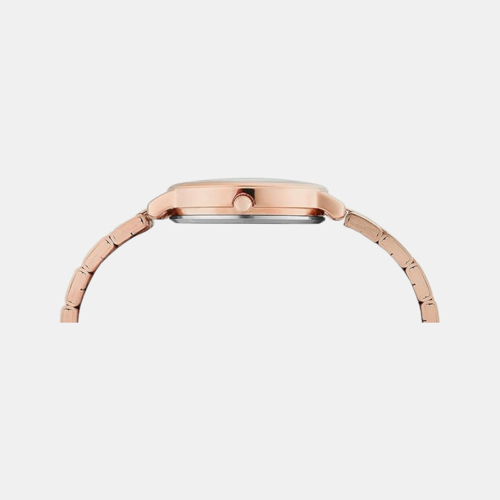 Women Quartz White Dial Analog Stainless Steel Watch TWEL19108