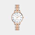 Fashion Women Quartz White Dial Analog Stainless Steel Watch TWEL19109