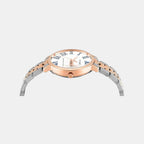 Fashion Women Quartz White Dial Analog Stainless Steel Watch TWEL19109