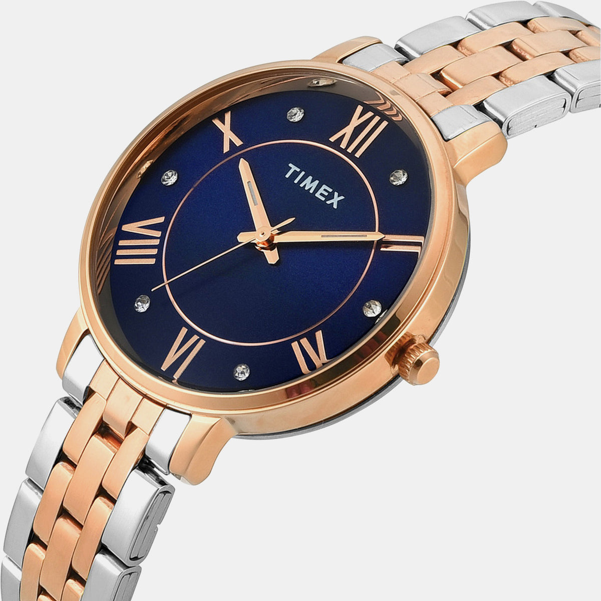 Trendline Women Quartz Blue Dial Analog Stainless Steel Watch TWEL19110