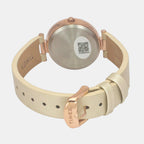 Fashion Women Quartz Orange Dial Analog Leather Watch TWEL19201