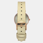 Fashion Women Quartz Orange Dial Analog Leather Watch TWEL19201