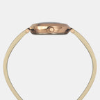 Fashion Women Quartz Orange Dial Analog Leather Watch TWEL19201