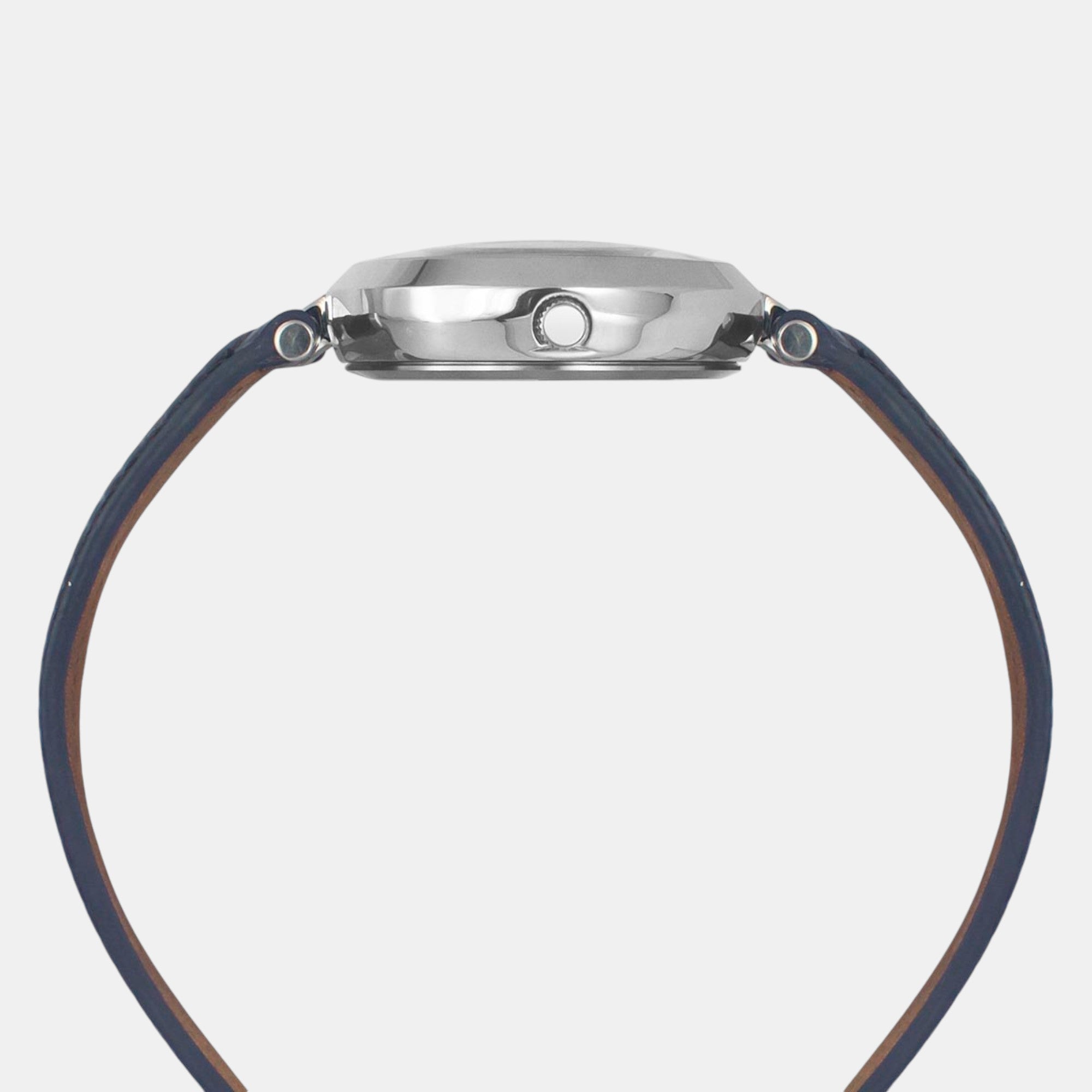 Fashion Women Quartz Blue Dial Analog Leather Watch TWEL19202