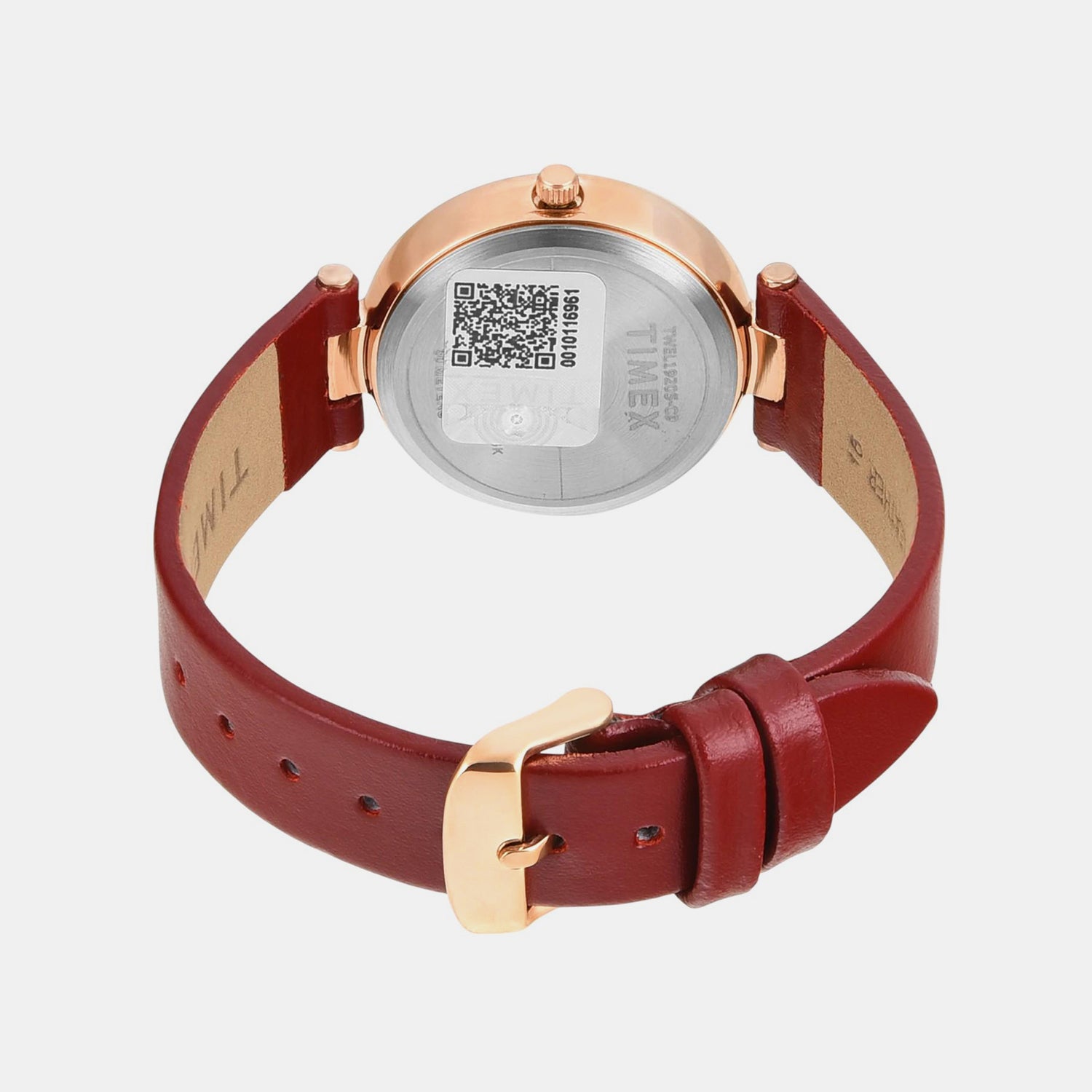 Fashion Women Quartz Red Dial Analog Leather Watch TWEL19205