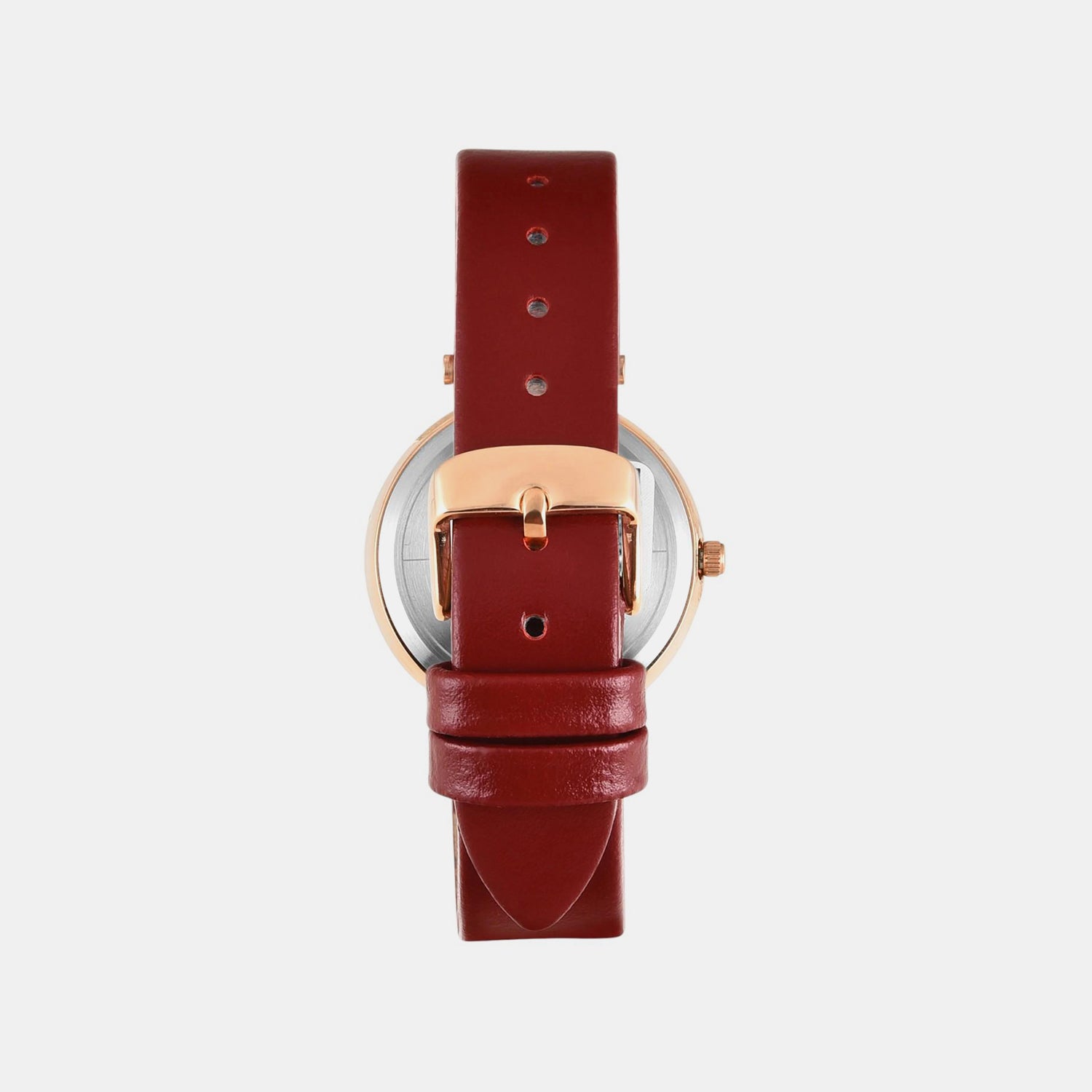 Fashion Women Quartz Red Dial Analog Leather Watch TWEL19205