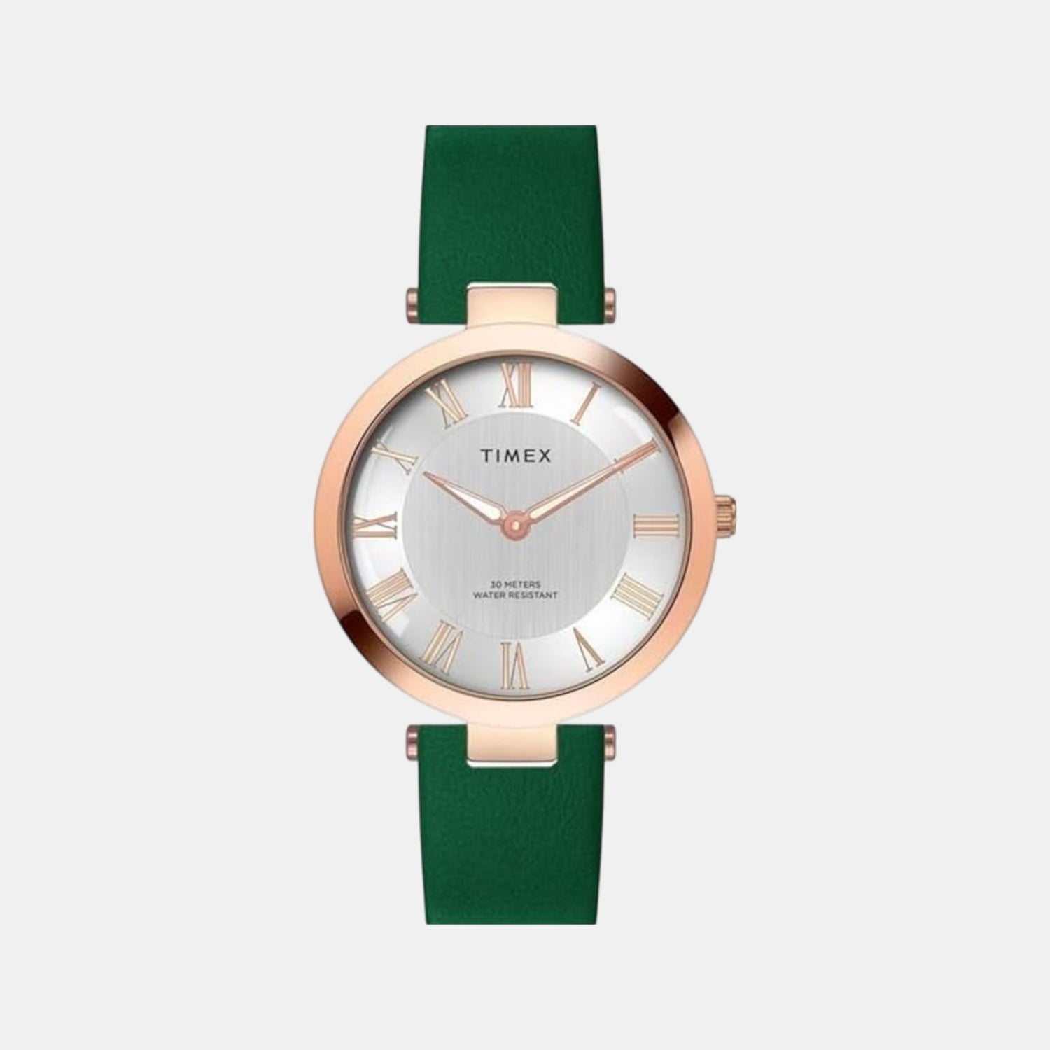 Fashion Women Quartz Silver Dial Analog Leather Watch TWEL19209