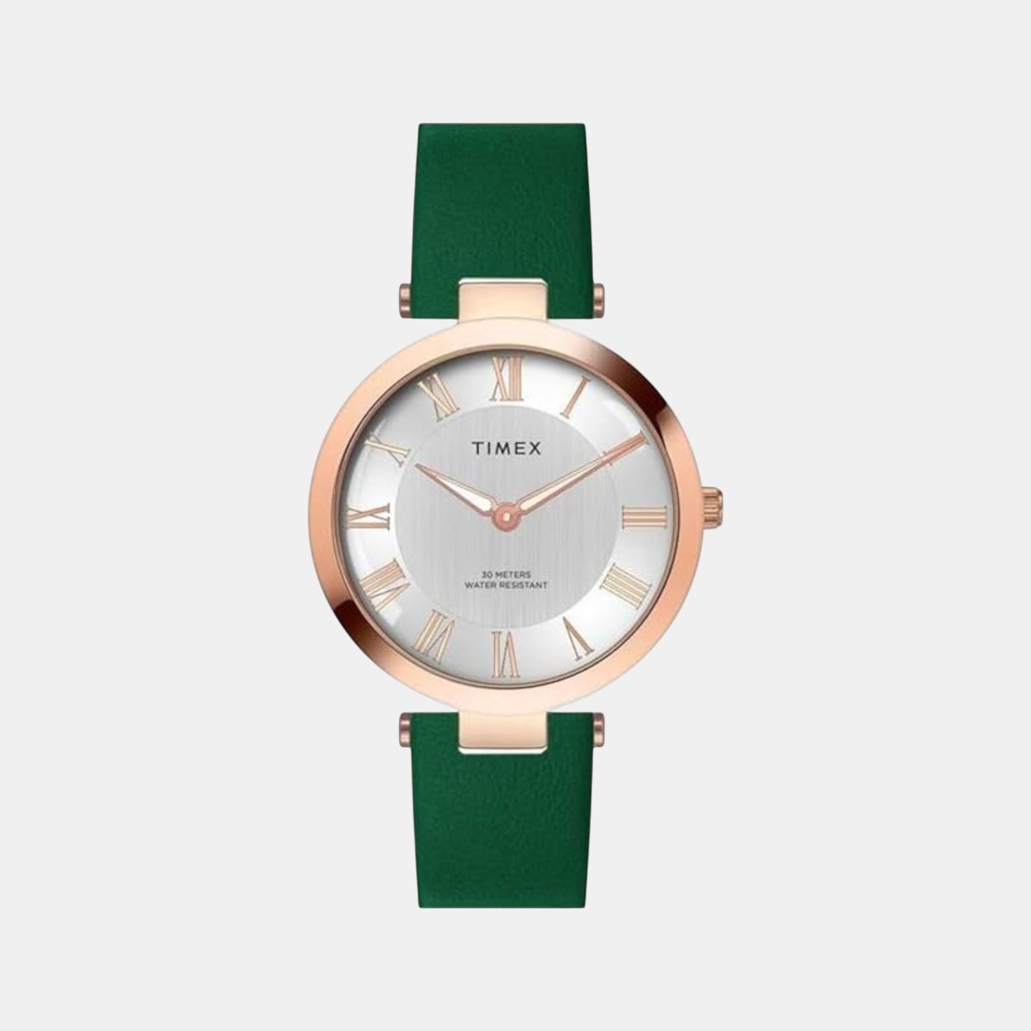 Fashion Women Quartz Silver Dial Analog Leather Watch TWEL19209