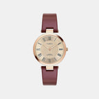 Trendline Women Quartz Rose Gold Dial Analog Leather Watch TWEL19211