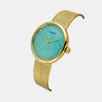 Fashion Women Quartz Blue Dial Analog Stainless Steel Watch TWEL19301