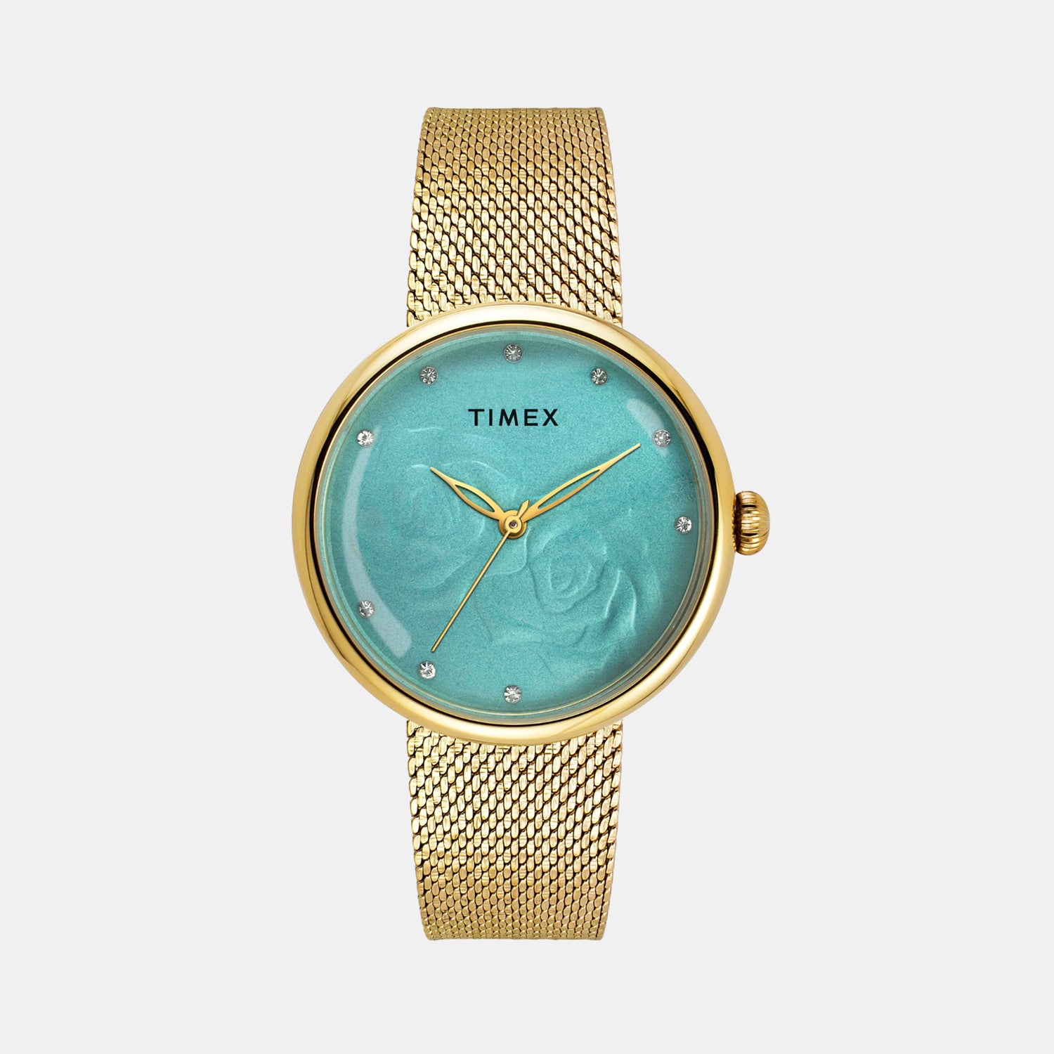 Fashion Women Quartz Blue Dial Analog Stainless Steel Watch TWEL19301