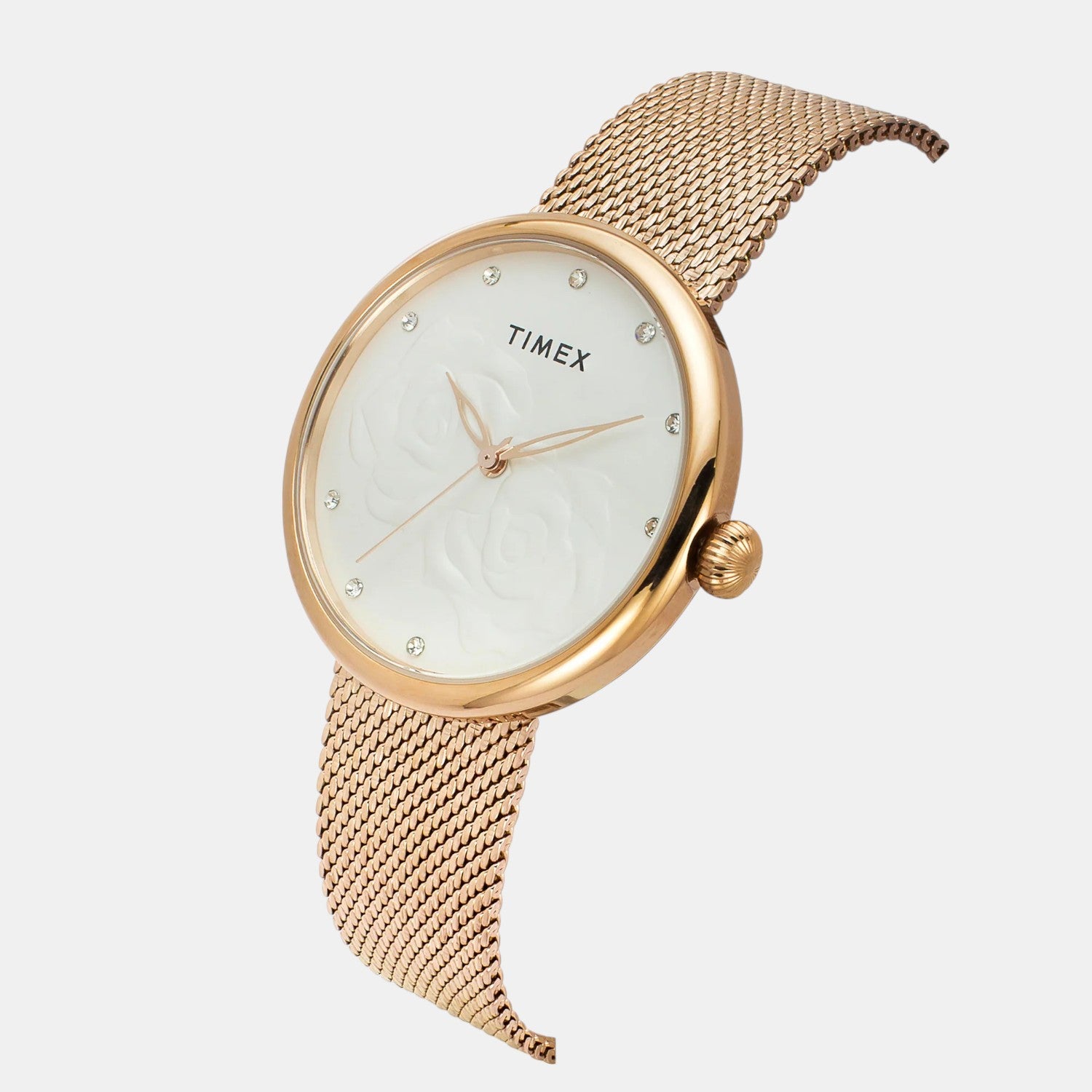 Fashion Women Quartz White Dial Analog Stainless Steel Watch TWEL19302