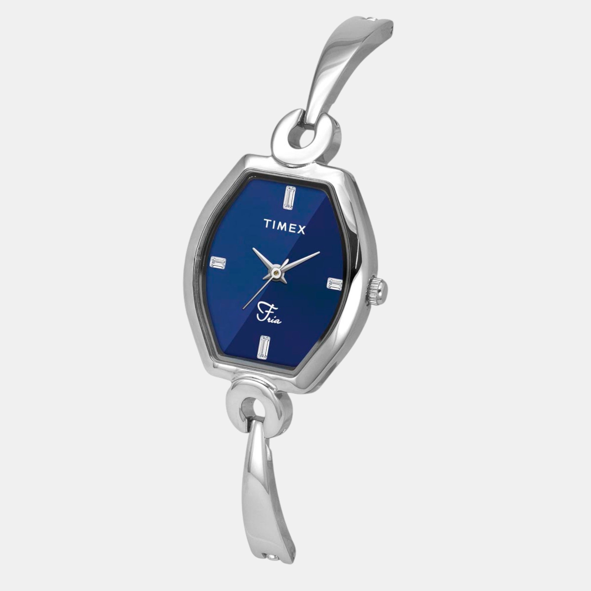 Fria Women Quartz Blue Dial Analog Brass Watch TWEL19700