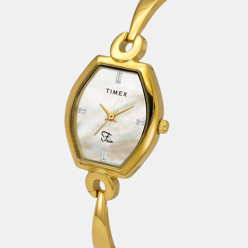 Fria Women Quartz Dial Analog Brass Watch TWEL19701