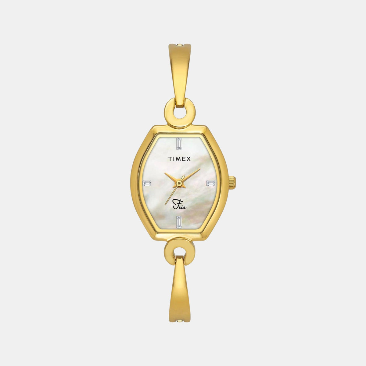 Fria Women Quartz Mother Of Pearl Dial Analog Brass Watch TWEL19701
