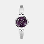 Fria Women Quartz Violet Dial Analog Brass Watch TWEL19800