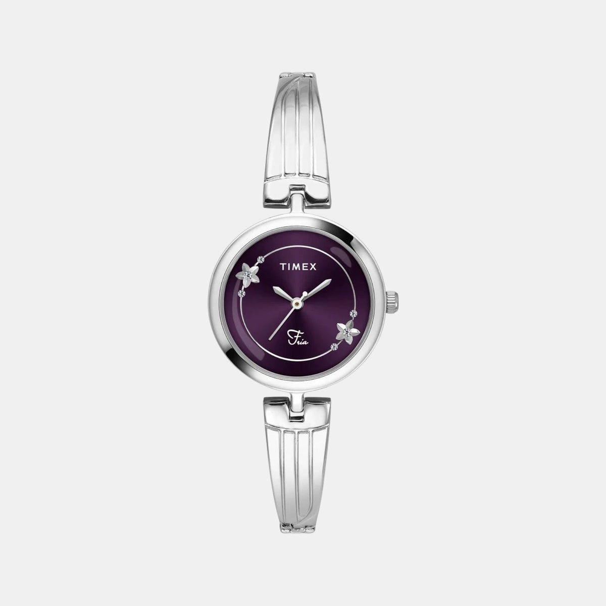 Fria Women Quartz Purple Dial Analog Brass Watch TWEL19800