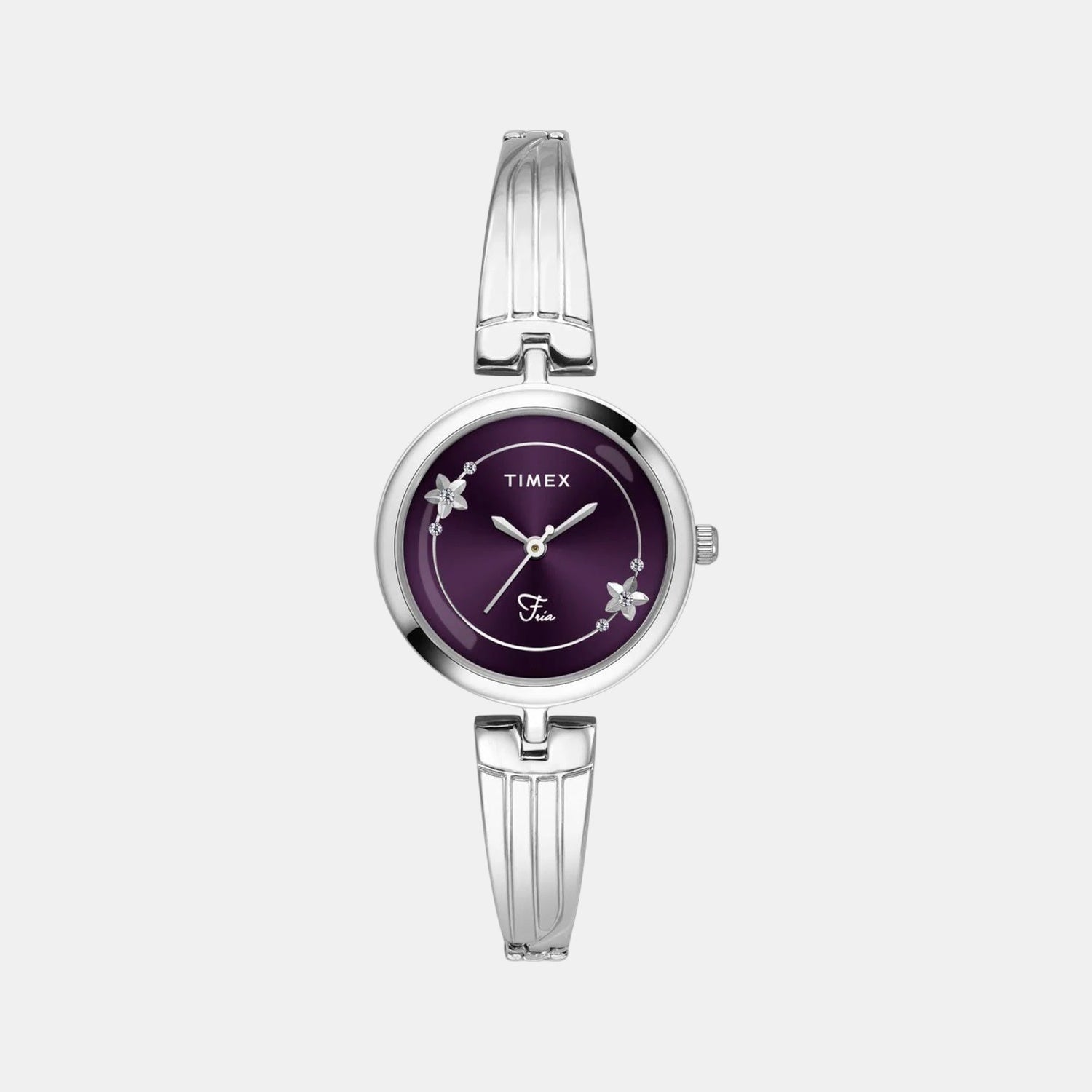 Fria Women Quartz Violet Dial Analog Brass Watch TWEL19800